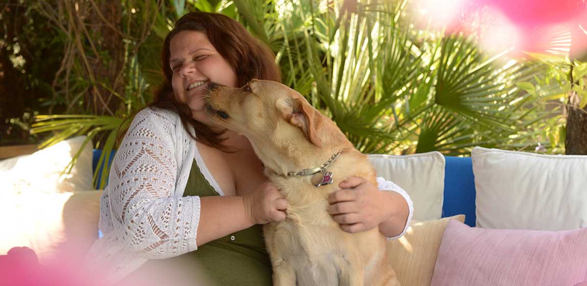 Cammie and her dog Dimples