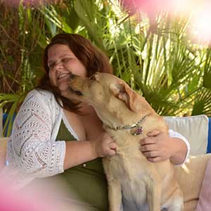 Cammie and her dog Dimples